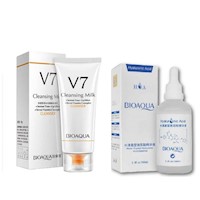 Limpiador Facial V7 + Serum Acido Hialuronico 100 ml - Bioaqua