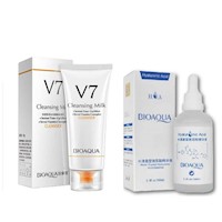 Limpiador Facial V7 + Serum Acido Hialuronico 100 ml - Bioaqua