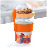 Vaso para Ensaladas de Frutas Cereales Naranja GP1