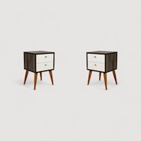 VELADOR VINTAGE – 2 CAJONES – COLOR WENGUE (SET X2)