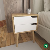 VELADOR VINTAGE MODERNO 2 CAJONES -TRIBECA