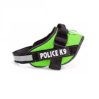 Pechera Police K9 verde para mascotas perros y/o gatos talla S