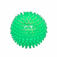 PELOTA JUGUETE SQUEAKY FETCH SPIKE BALL TPR PARA MASCOTA CON LUCES VERDE