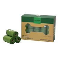 PACK DE 20 ROLLOS DE BOLSAS PARA EXCREMENTO DE MASCOTA BIODEGRABABLE COLOR VERDE