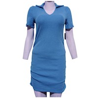 Vestido Bodycon Shirt Camisero Mini Pliegues Mujer Talla L 3rd + Malt