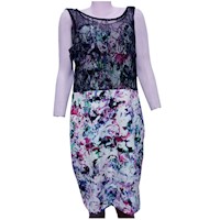 Vestido Sheath Corto Estampado Boho Mujer Talla XL Metaphor