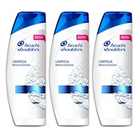 Pack x3 Shampoo Head & Shoulders Limpieza Renovadora 375ml