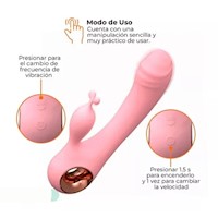 Vibrador Sexual Conejo Femenino Doble Clitoris Climax Orgasmo Sexual