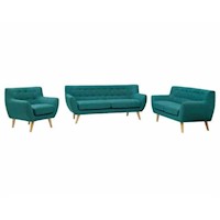 JUEGO DE SALA 3-2-1 VINTAGE - JADE