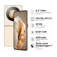 Celular ZTE Nubia Flip 8Gb+256GB Dorado