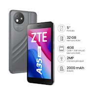 Smartphone ZTE A35 Core 2GB+32GB - Gris