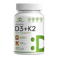 Deal Supplement D3 + K2 5000ui 250 Capsulas