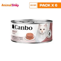 Canbo Gato Pate Pollo Y Pavo Ad Lta 85Gr X 6 Un