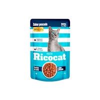 RICOCAT ADULTO TROCITOS PESCADO POUCH 85GR X12 UN