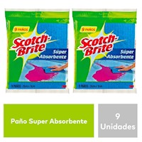 Pack x2 Paño Scotch Brite Absorbente x9