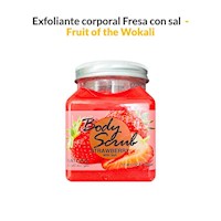 Exfoliante corporal Fresa con sal 500ml - Fruit of the Wokali
