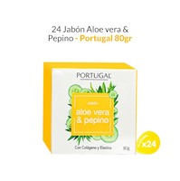 24 Jabón aloe vera y pepino 80g - Portugal