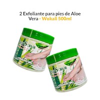2 Exfoliante de pies Aloe Vera 500ml - Fruit of the Wokali