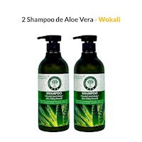 2 Shampoo de Aloe Vera 550ml - Wokali