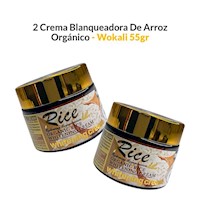 2 Crema Blanqueadora De Arroz Orgánico 55gr - Fruit of the Wokali