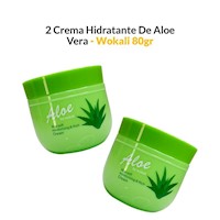 2 Crema Rica Y Suave Hidratante De Aloe 80gr - Wokali