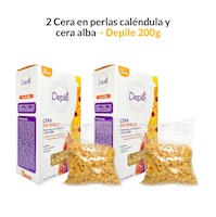 2 Cera en perlas caléndula y cera alba 200g - Depile