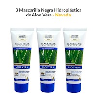 3 Mascarilla Negra Hodroplástica de Aloe Vera 120gr - Nevada