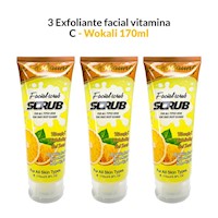 3 Exfoliante facial vitamina C 170ml – Wokali