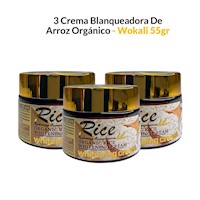 3 Crema Blanqueadora De Arroz Orgánico 55gr - Fruit of the Wokali