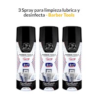 3 Spray para limpieza lubrica y desinfecta 285gr - Barber Tools