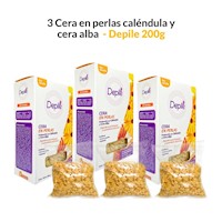 3 Cera en perlas caléndula y cera alba 200g - Depile