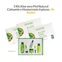 3 Kit Aloe vera Piel Natural Calmante y Humectante 6 piezas