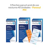 Parches para el acné de uso nocturno 40 Unidades Panoxyl PM 3 Unidades