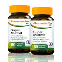 Formula Antioxidante Pharmatech 50 Caps Blandas Pack X2