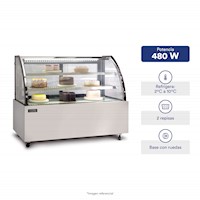 ILUMI VITRINA REFRIGERADA CURVA 2 NIVELES