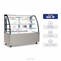 ILUMI  VITRINA REFRIGERADA CURVA 3 NIVELES