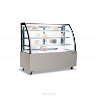 ILUMI  VITRINA REFRIGERADA CURVA 3 NIVELES