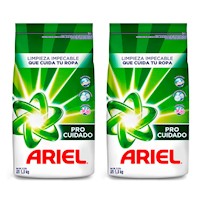 Pack x2 Detergente en Polvo Ariel Pro Cuidado 5.8 kg