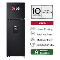 Refrigeradora LG 262LT Linear Cooling VT26WPM Negro Mate