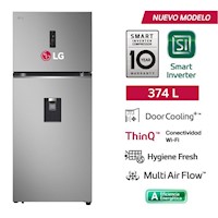 Refrigeradora LG 374LT Door Cooling+ Top Freezer VT38SPYC Plateada
