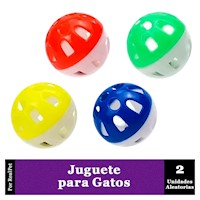 Juguete de Pelotas Bicolor para Gato 2 Unidades 3.8cm