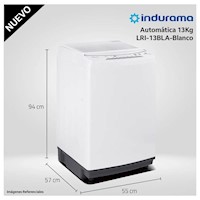 Lavadora Indurama LRI13BLA One Touch 13kg Blanca Eficiencia Energética A