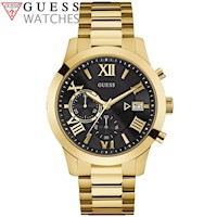 Reloj Guess Atlas W0668G8 para Hombre Fecha Cronómetro Acero Inoxidable Dorado