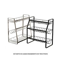 ESTANTE DE ALMACENAMIENTO DE TRES PISOS