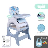 Silla De Comer convertible en Carpeta Donna Blue