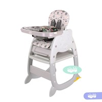 Silla De Comer de bebé modelo Gato Plomo