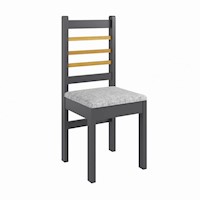 Set X 2 Sillas de Comedor - Gris / Linho