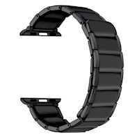 Correa de Acero para Apple watch y Smart Watch Magnetic Two Section Negro