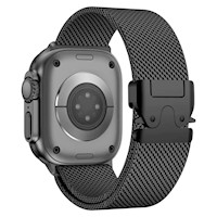 Correa de Acero Milanese Loop Malla Buckle Para Apple Watch Negro