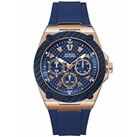 Reloj Guess Legacy W1049G2 U1049G2 Multifuncional para Hombre Correa de Silicona Azul